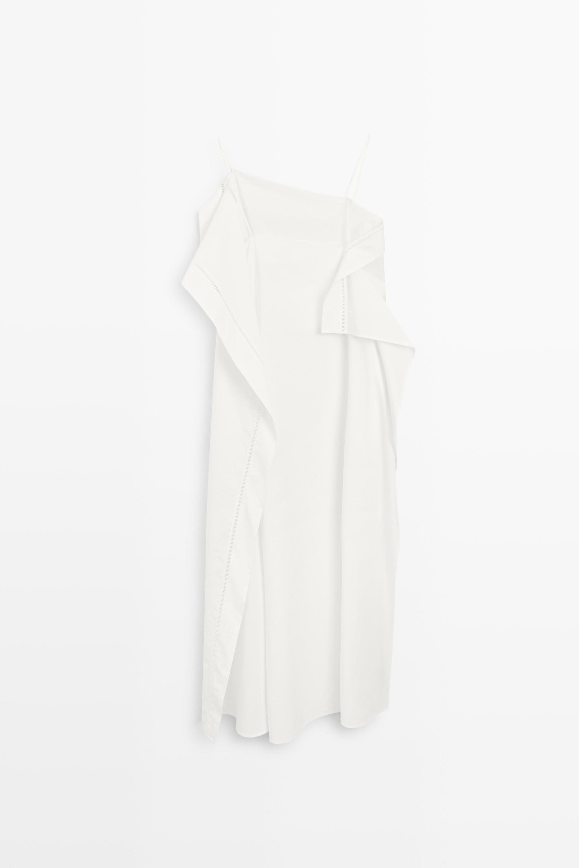 Asymmetric ruffle midi dress - STUDIO